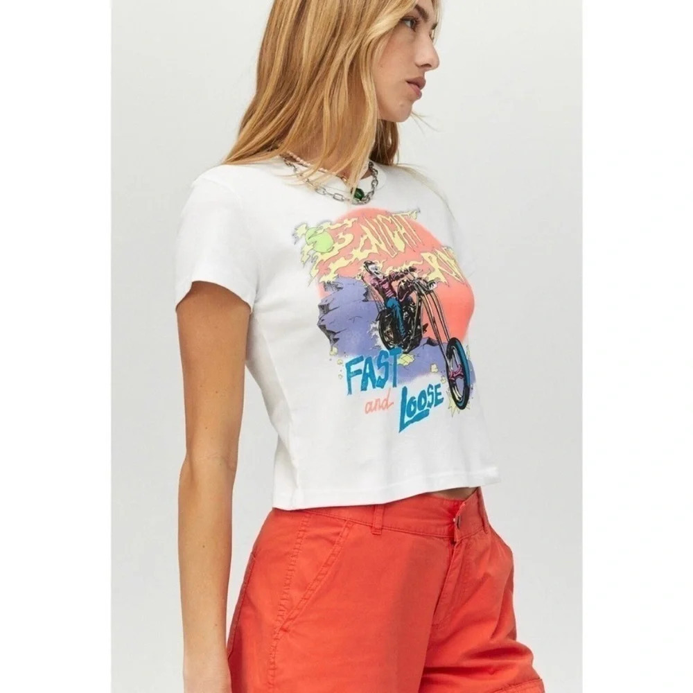 Daydreamer Night Rider Shrunken Tee Sz Small Nwt